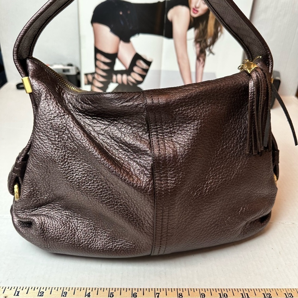 Vintage Y2K Elliott LuccaLeather Hobo Bag SoftPebbled Leather Everyday Shoulder - Picture 6 of 13